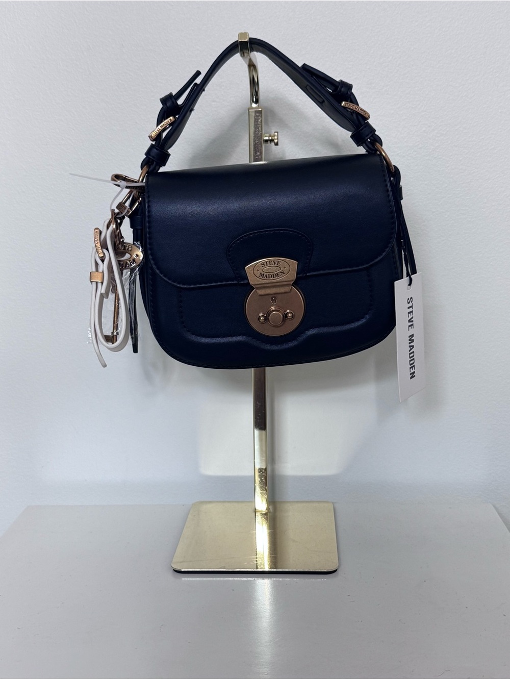 Steve Madden Black Top-Handle Crossbody Bag
